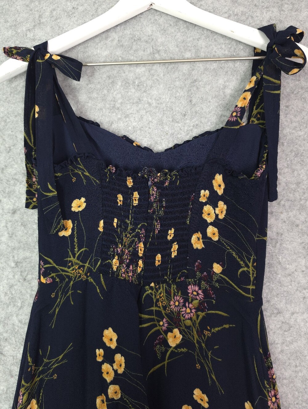 Reformation Nikita Navy Blue Midi Dress‎ in Mademoiselle - Picture 7 of 12